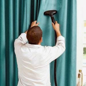 تنظيف المفروشات والستائر بالبخار
